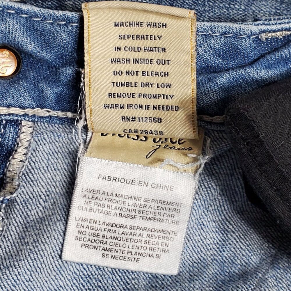 Miss Me Womens Size 29 Medium Wash Bootcut Jeans With Embellished Back Pockets - Picture 6 of 15